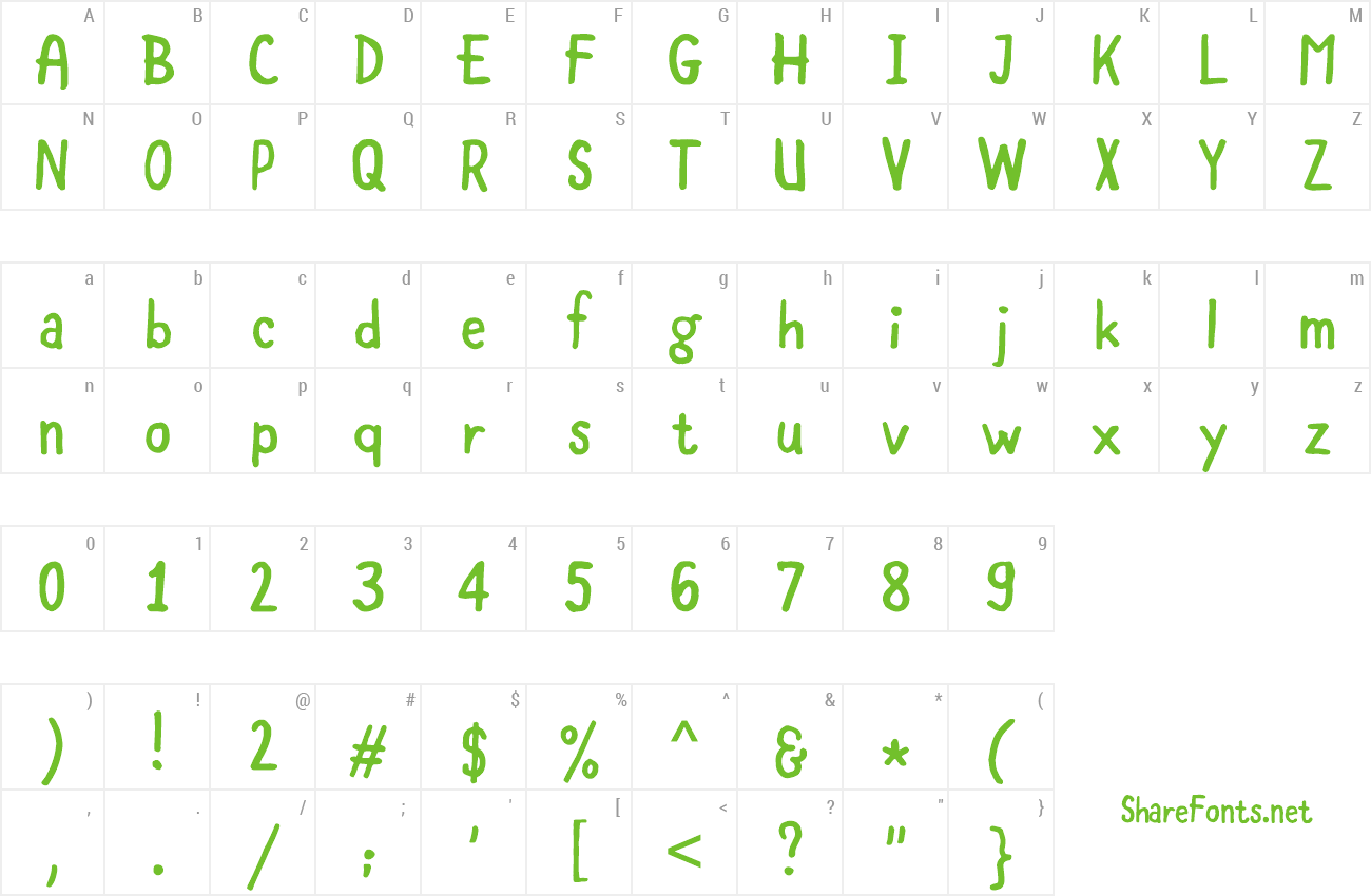 Font CoolStory regular preview